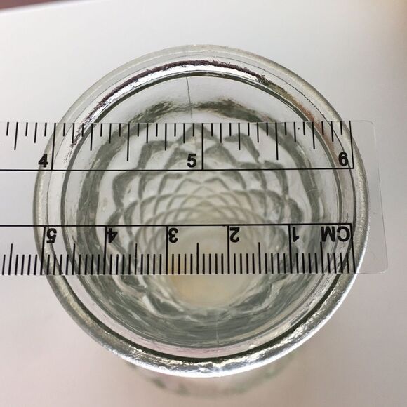 Vintage Hoosier Glass Quilted Diamond Clear Vase - Picture 11 of 12